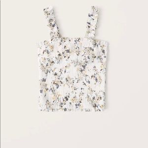 Abercrombie & Fitch All Over Smocked Wide Strap Cami